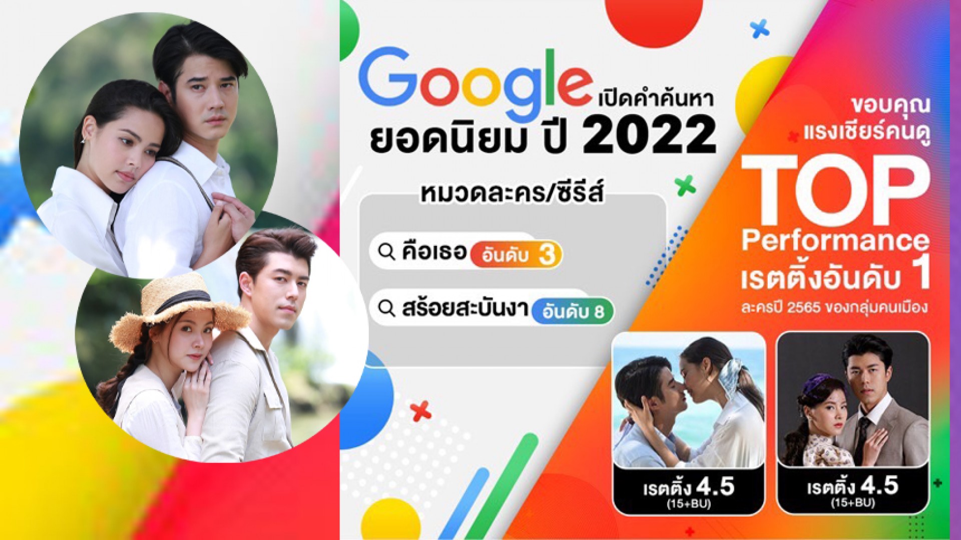 “คือเธอ-สร้อยสะบันงา” ติดอันดับคำค้นหายอดนิยมปี 65 จาก Google